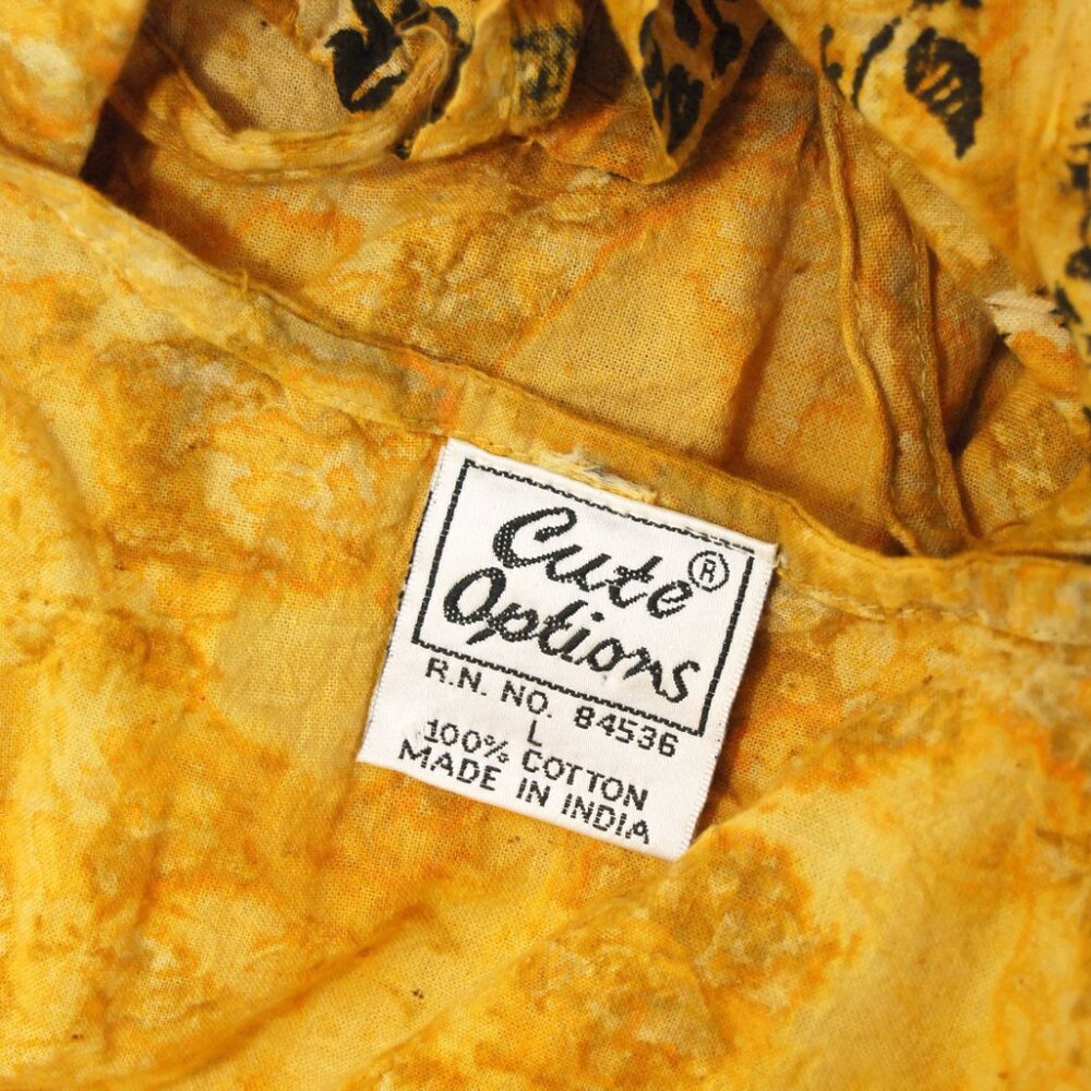 90s Tie Dye Tank Top (M) medium yellow vintage cami boho hippie granola sunshine - Picture 8 of 8